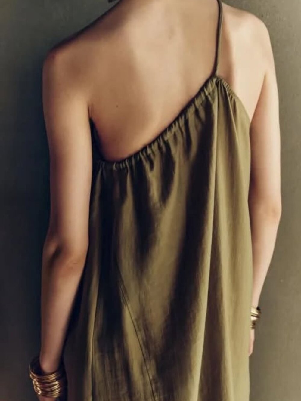 ZARA | NWT Asymmetrical Flowy One-Strap Dress (size M)